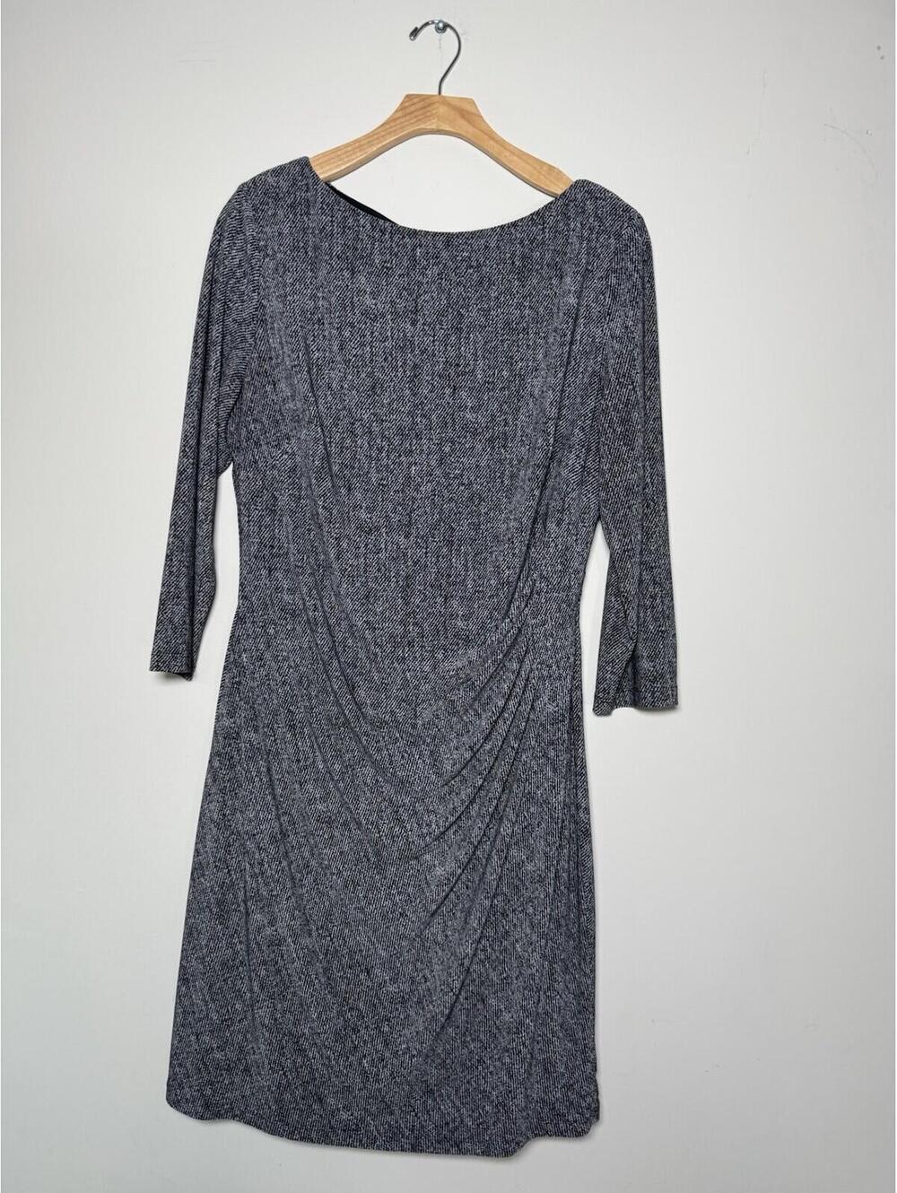 Lauren Ralph Lauren Paisley Ruched Sheath Dress Black Size 16